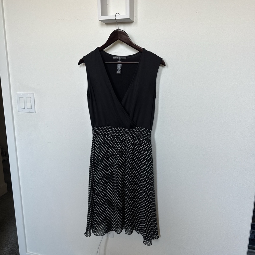 Banana Republic Black and White Midi Dress